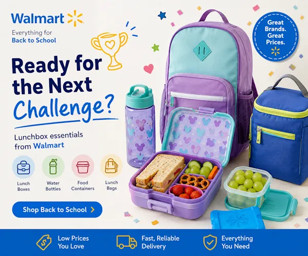 Walmart Bento Lunchbox Back-to-School